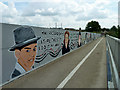 Murals on hairpin bridge