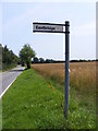 TM4464 : Roadsign on the B1122 Leiston Road by Geographer