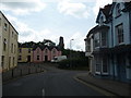 Ruins of Narberth Castle from the main street