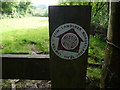 Landsker Borderlands Trail waymarker near Llawhaden