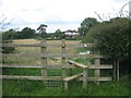 Stile and path towards Royal Oak Inn