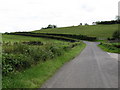 Farranfad Road ascending across a drumlin