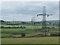 Pylons marching across a small valley