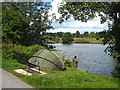 A fisherman on the Thames at West Molesey