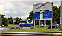 J3477 : Fortwilliam roundabout sign, Belfast (3) by Albert Bridge