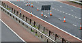 J3477 : Safety barrier replacement, M2, Belfast (3) by Albert Bridge