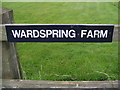 TM4062 : Wardspring Farm sign by Geographer