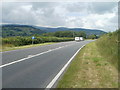 Caravans in a layby on the A40 west of Bwlch