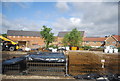 Construction by the railway line, Purfleet