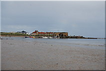 NU2328 : Beadnell Harbour seen across the Bay by N Chadwick