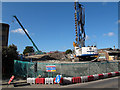 Surrey Canal Road new railway bridge: abutment