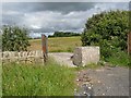 Field entrance beside the Cresswell coast road