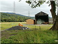 Farm buildings and pylons, Pontneddfechan