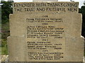 Inscription on WW1 war memorial