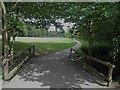 Looking towards the tennis courts Wharfemeadows Park, Otley