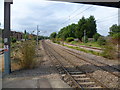 View under a footbridge at Oakleigh Park station