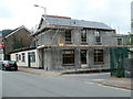 Scaffolding on the Vaughan Arms, Resolven