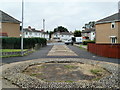 Octagonal pattern on school footpath, Maesglas, Newport