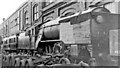 Eastern Region V2 2-6-2 outside Swindon Works while undergoing steaming trials