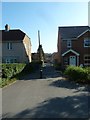 Path just north of the railway bridge in Gudge Heath Lane