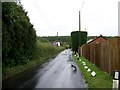 Dawes Road, Boughton Street, on a rainy day