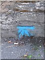 Benchmark on bridge parapet, Pentrefelin