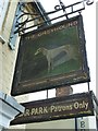 Pub sign in Stockbridge High Street