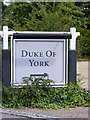 Duke of York Public House sign