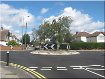 TQ4777 : Roundabout on Brampton Road by David Anstiss