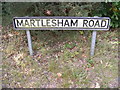 Martlesham Road sign