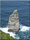 R0392 : Sea stack off the Cliffs of Moher by John M