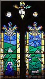 SU7542 : St Mary of the Assumption, Froyle - Stained glass window by John Salmon
