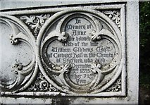 SO8674 : Inscription for Anne Gibbons, St. Mary's Churchyard, Stone by P L Chadwick