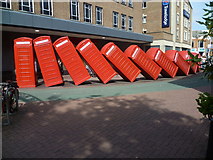 TQ1869 : The twelve telephone boxes of Kingston by Marathon