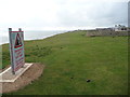 Warning signs on the clifftop on the Glamorgan Heritage Coast