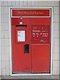 TQ2583 : Post box, Post Office, Brondesbury Villas / Kilburn High Road, NW6 by Mike Quinn