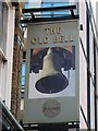 TQ2583 : Sign for The Old Bell, Kilburn High Road / Springfield Lane, NW6 by Mike Quinn
