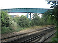 Footbridge over railway and A2016 Bronze Age Way