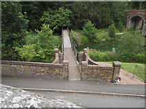 SJ6604 : Loamhole Brook footbridge by Anthony Vosper