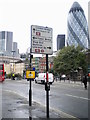 TQ3381 : Street signs, Aldgate High Street EC3 by Robin Sones