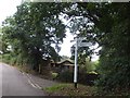 Road junction at Whimple Wood