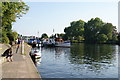 Paddle steamer moored near Kingston