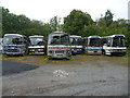 Old coach depot near Builth Wells