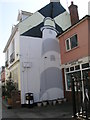 Lighthouse painted on 77 High Street, Aldeburgh