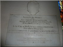 SU6345 : St Martin, Ellisfield: memorial by Basher Eyre