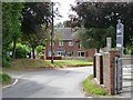 Houses at the entrance to Orchard Lea