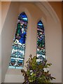 Stained glass windows on the south wall at St Mary Ewshot