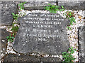 Stafford - memorial stone in Castle Church graveyard