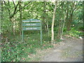 Footpath entrance into Birchen Park in the Wyre Forest