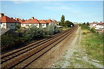 SJ0080 : The Chester and Holyhead Railway at Rhyl by Jeff Buck